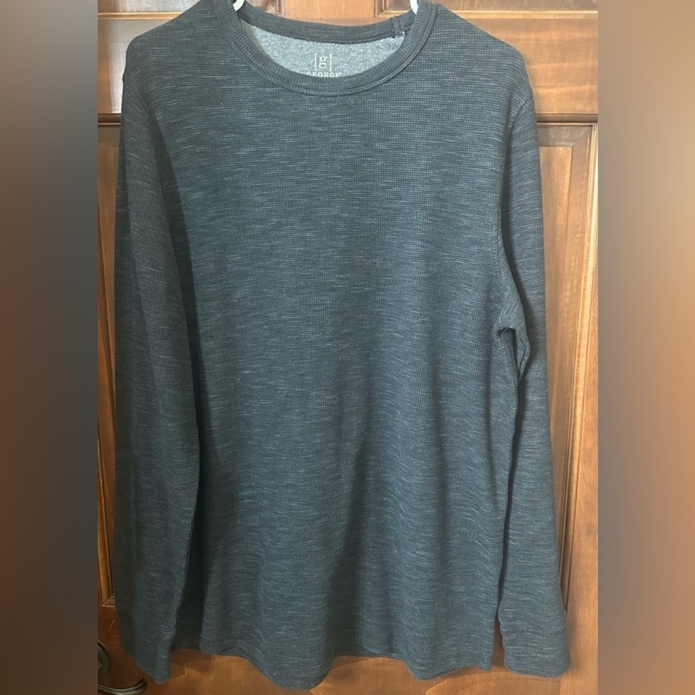 George Men's Dark Gray Long Sleeve Shirt